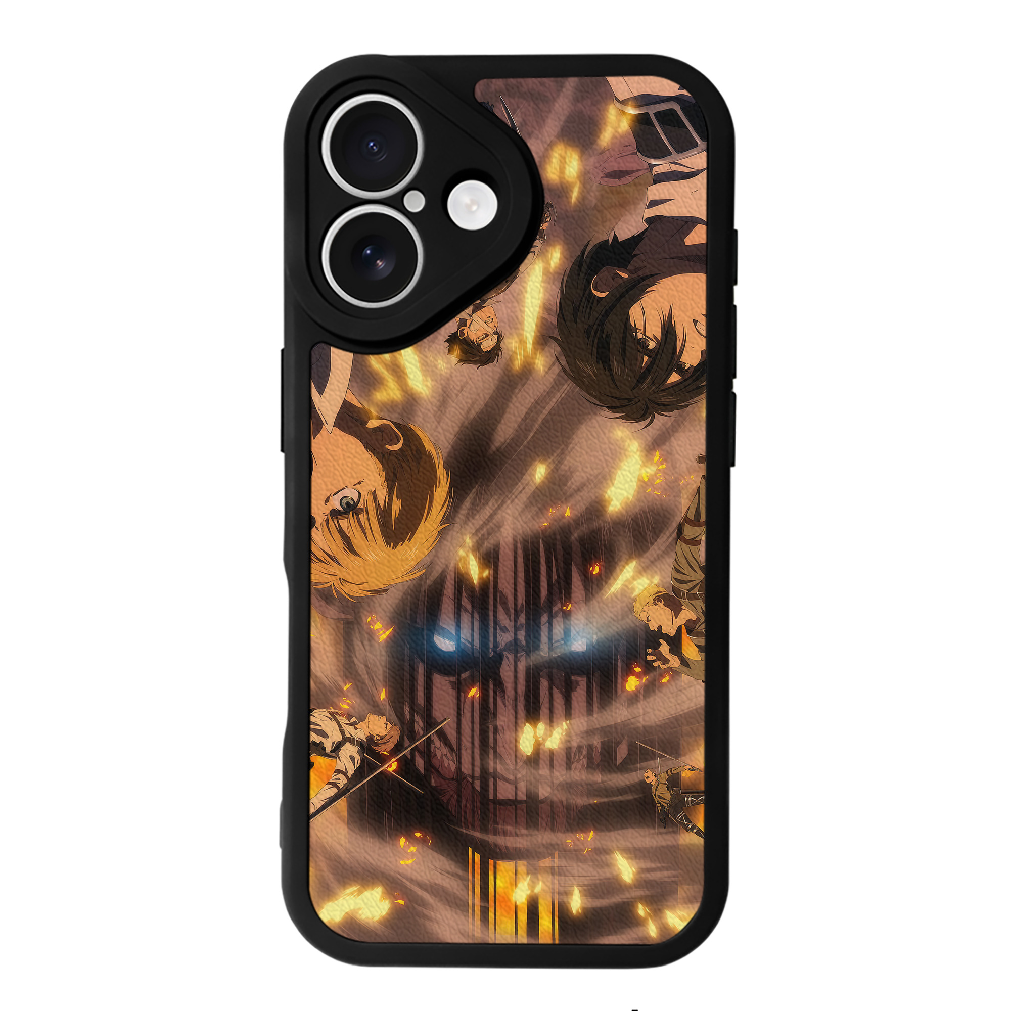 （画像用） 進撃の巨人 Attack on Titan 【iPhone 16シリーズ対応】シリコンスマホケース（レザー調） 材質：シリコン